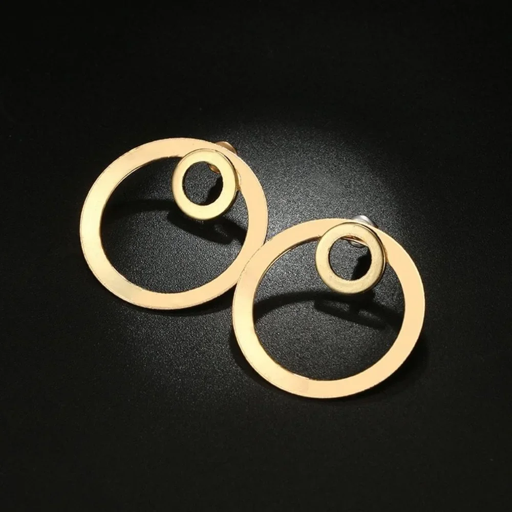 Earrings Women Circle Minimalist Bohemian Hoop Drop Cute Trendy Jewelry - Picture 4 of 7